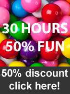 30 Hours 50% FUN online & in store