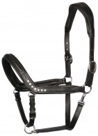 Harry's Horse Halster Crystal Anatomic Black