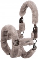 Eskadron Headcollar Platinum Faux Fur Complete Teak Brown