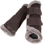 Eskadron Leg Protector Platinum Mesh + Faux Fur Teak Brown