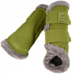 Eskadron Leg Protector Platinum Mesh + Faux Fur Shetty Moss Green