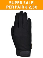 Super Sale! Comfort Line Riding Gloves Cotton Grip Black