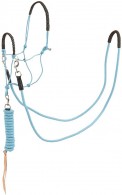 BR Rope Halter + Leadrope + Reins Aquamarine