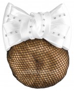 Harry's Horse Hair Knot Net + Bow + Silver Crystals