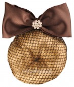 ShowQuest Hair Knot Net Crystal + Bow